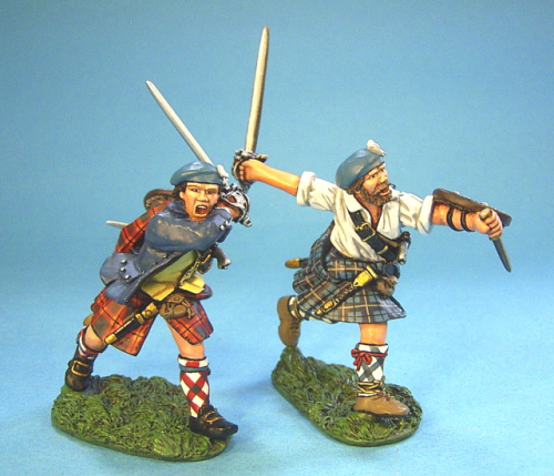 Highlanders mit Schwertern angreifend (Set1)