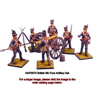 British 9lb Foot Artillery Set - Waterloo 1815