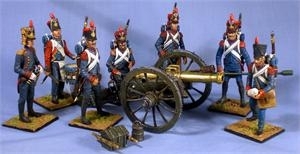 French 12lb Gun and 7 Crew