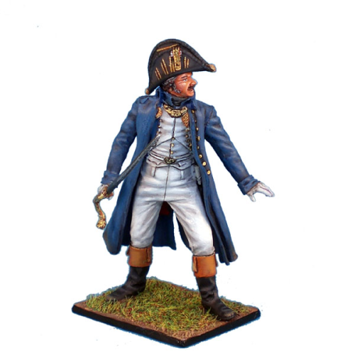 French Old Guard Chasseur Officer in Greatcoat and Bicorne