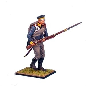 Prussian 11th Line(2nd Silesian) Infantry Regiment Musketeer Advancing in Forage Cap - Waterloo 1815