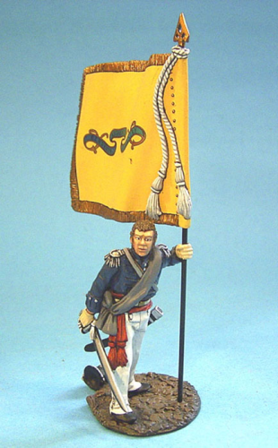 Officer with Regimental colours