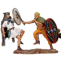 Römischer Velite im Kampf mit Gallier