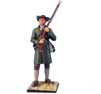 Continental Militia Standing with Raised Musket