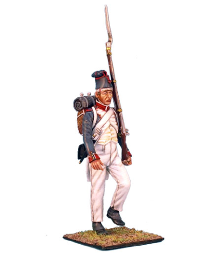 French Line Infantry Fusilier March Attack with Forage Cap
