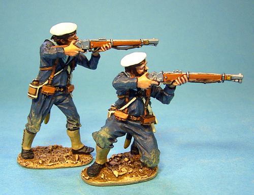 BRITISH NAVAL BRIGADE - Sailors firing