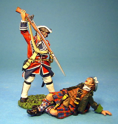 Wounded Highlander and British Line Infantry defending Set 4