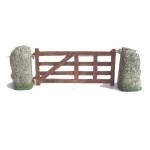 Gate and two stone gate posts