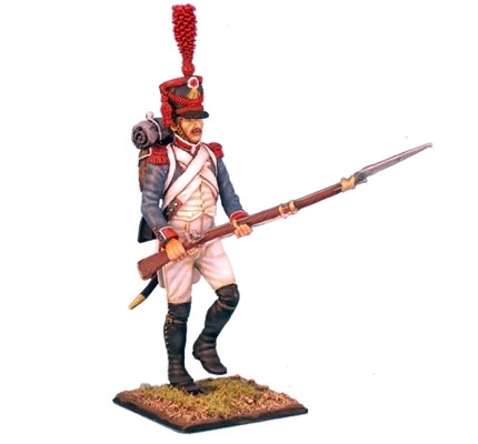 61st French Line Infantry Grenadier Advacing with Raised Musket in Full Dress