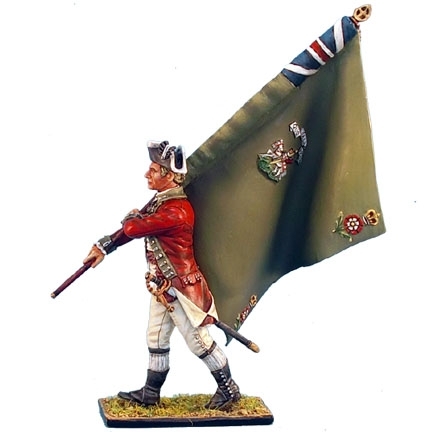 British 5th Foot Standard Bearer with Regimental Colors