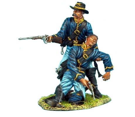Union Dismounted Cavalry Helping Trooper, Vignette