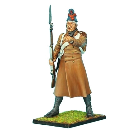 Fusilier Standing in Greatcoat and Forage Cap
