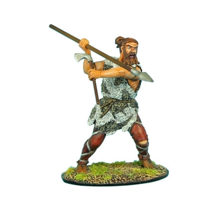 German Warrior with Axe and Spear