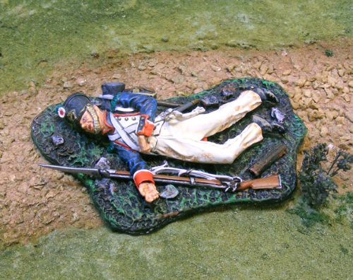 54.French Line Infantry Prone 1/figs