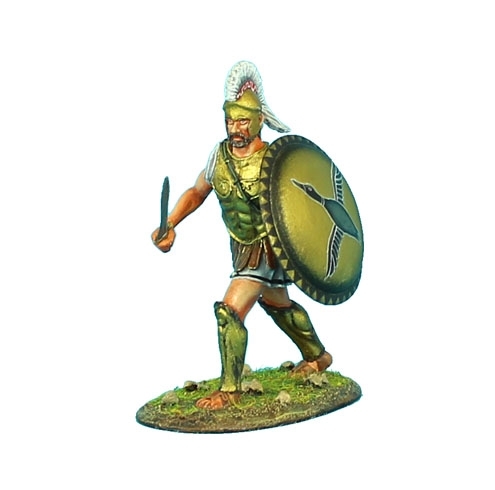 Greek Hoplite with Brass Armor and Chalcis Helmet