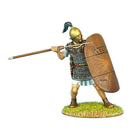 Caesarian Roman Legionary with Pilum and Shield Cover
