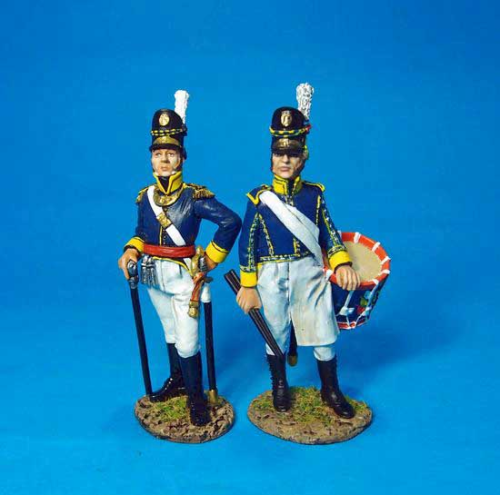 21st LINE INFANTRY REGIMENT,OFFICER AND DRUMMER, White Trousers