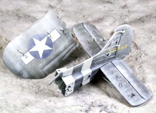101st Waco Diorama Tail Section Winter