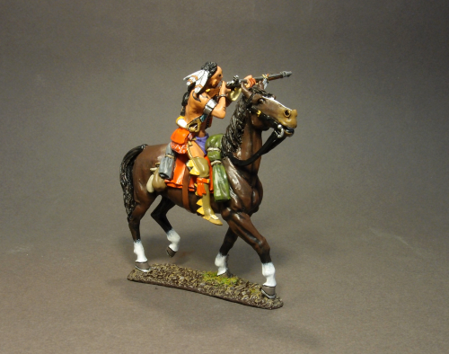 Mounted Woodland Indian, Firing Musket