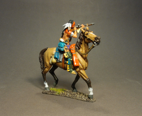 Mounted Woodland Indian, Firing Musket