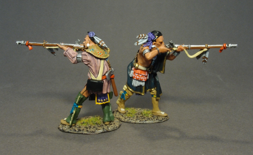 STOCKBRIDGE INDIANS, Woodland Indians Firing Musket