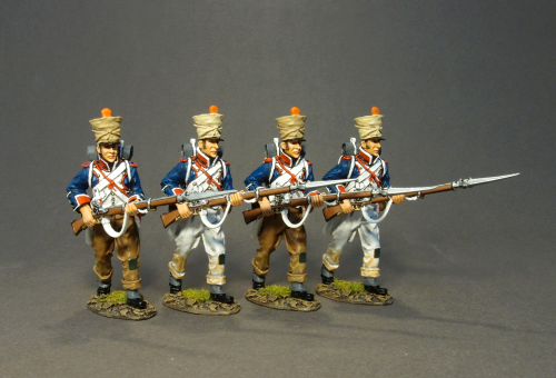 FRENCH LINE INFANTRY 1807, 66th Line, 3th Company, FUSILIERS ADVANCING, Box set#2