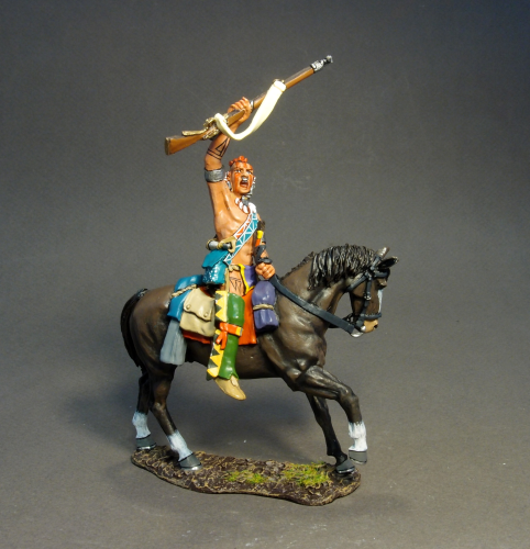 Mounted Woodland Indian, With Raised Musket (A),