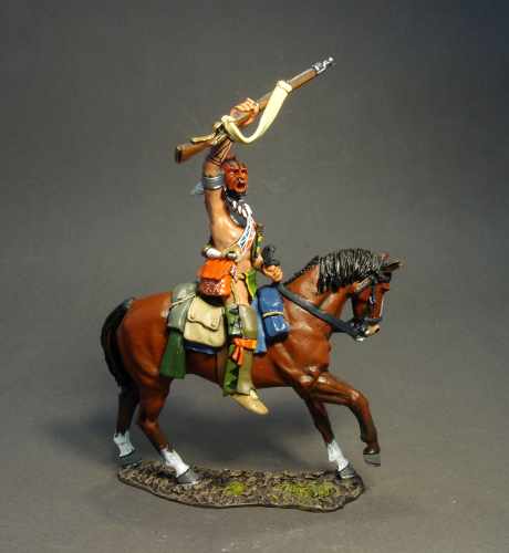 Mounted Woodland Indian, With Raised Musket (B),