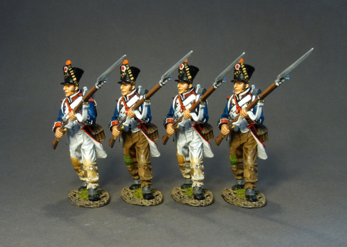 FRENCH LINE INFANTRY 1807, 66th Line, 3th Company, FUSILIERS ADVANCING, Box set#3