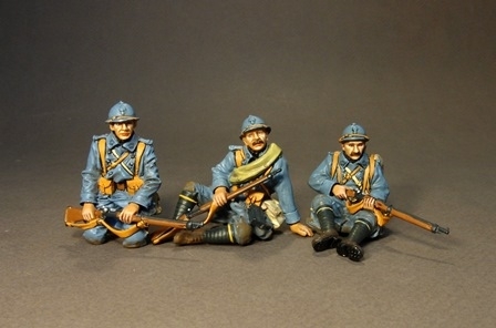 FRENCH INFANTRY 1917-1918,  123e Regiment of Infantry,   3 Tank Riders   (3 pcs)