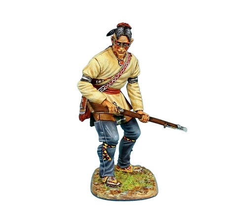 Woodland Indian Standing Ready with Musket