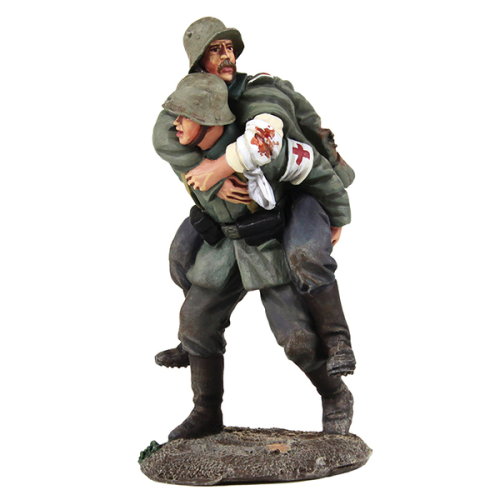 "Attack" - 1916-18 German Medic Carrying Wounded Soldier