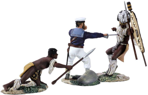 "Seaman Aynsley's Demise" - Hand-to-Hand Set with Seaman Aynsley and Two Zulus