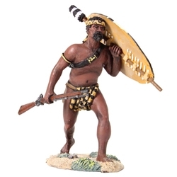 Zulu Warrior Advancing with Rifle At Trail