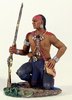 Eastern Woodland Indian Kneeling with Hand on Hip