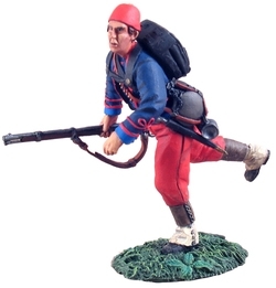 Union Infantry 114th Pennsylvania Zouaves Advancing at Trail No.1