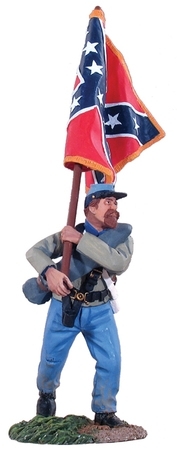 Confederate Infantry Flagbearer Advancing - Army of Northern Virginia Battle Flag