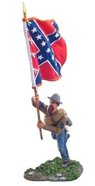 Confederate Infantry Flagbearer Charging No.1