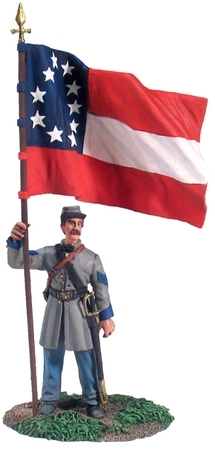 Confederate Infantry Color Sergeant At Rest First National Colors No.1