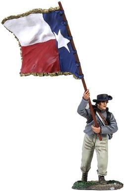 Confederate Infantry Color Sergeant Charging, 1st Texas Flag No.1