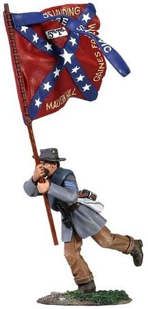 Confederate Infantry Color Sergeant Charging, 5th Texas Flag No.1