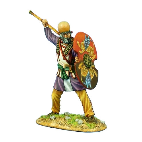 Persian Warrior with Spear and Shield