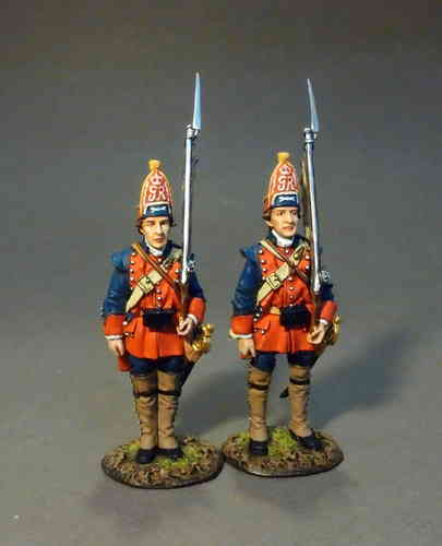 THE NEW JERSEY PROVINCIAL REGIMENT, 2 Grenadiers At Attention, (2pcs)