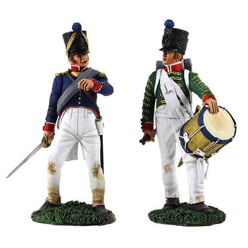 French Infantry Command Set - French Infantry Drummer No2 & French Line Infantry Officer No2