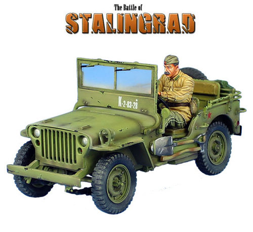 Russian Lend-Lease Willys Jeep with Driver