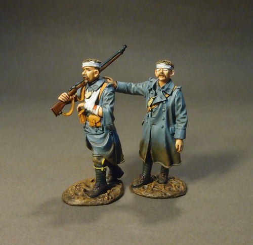 FRENCH INFANTRY 1917-1918,  2 Wounded PCDF, (2pcs)