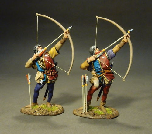 THE BATTLE OF BOSWORTH FIELD 1485, THE RETINUE OF KING RICHARD III, YORKIST  ARCHERS, (2pcs)