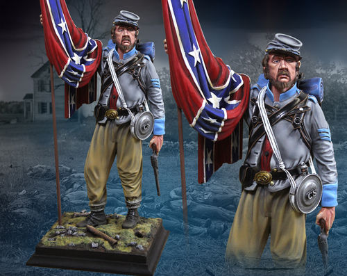 Confederate Flagbearer 1/6th Scale