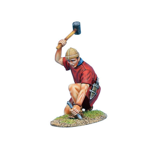 Imperial Roman Legionary with Hammer - Red Tunic