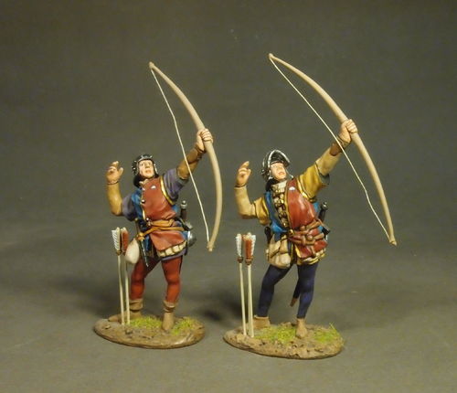 THE BATTLE OF BOSWORTH FIELD 1485, THE RETINUE OF KING RICHARD III, YORKIST ARCHERS, (2 pcs)